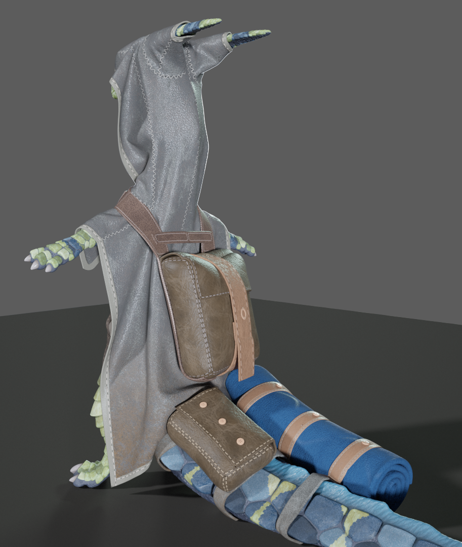 Lizardfolk Robe FN - Artwork - Lizard clothes 1