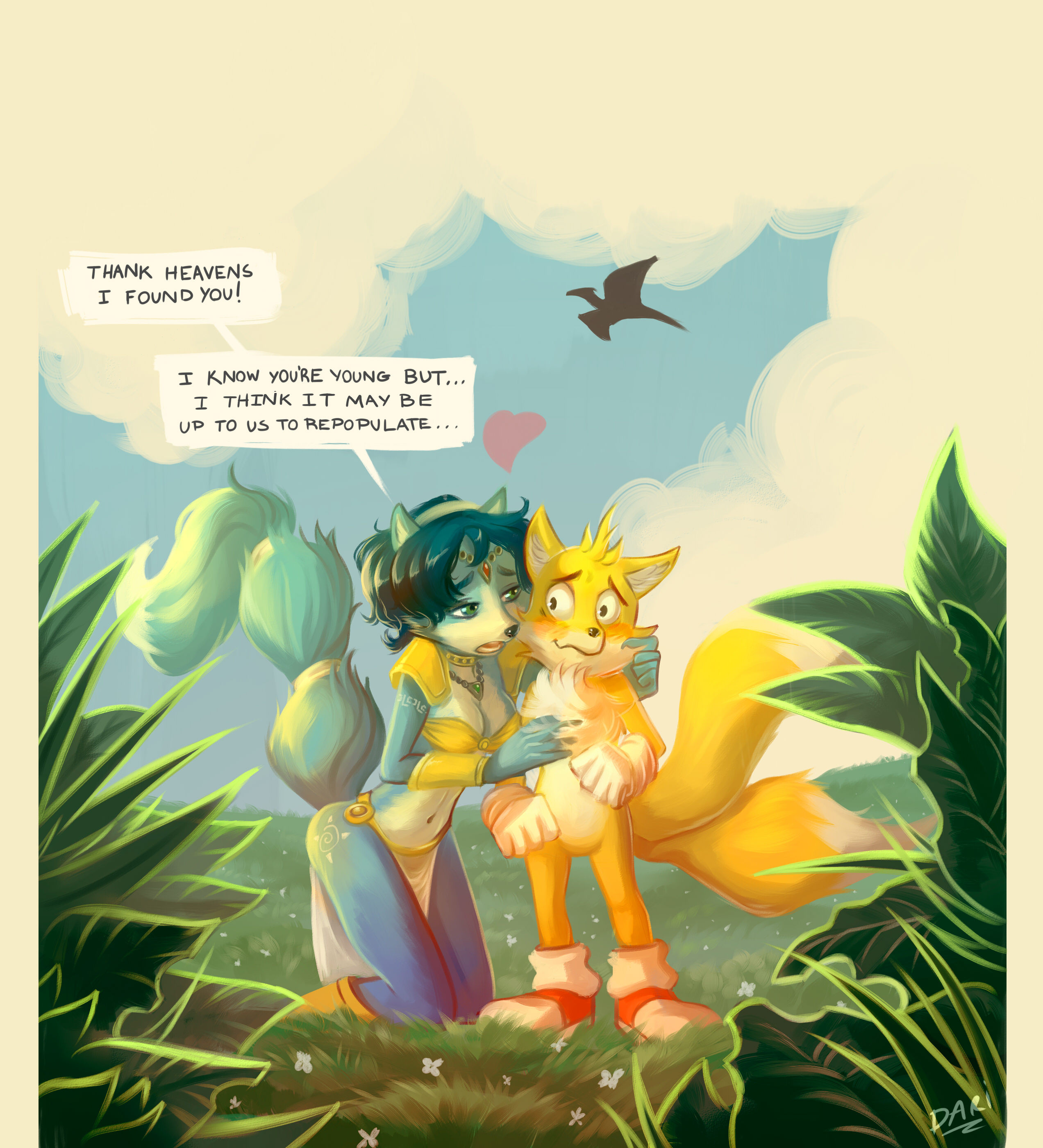 FN - Artwork - [Commission] Tails on Dinosaur Planet