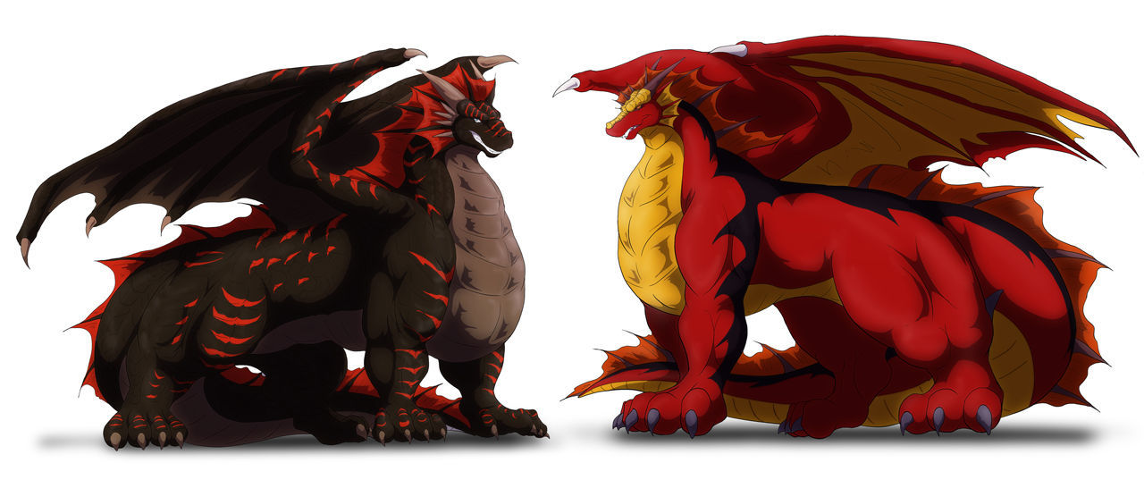 Protective Muscle Beasts FN - Artwork - Two heavyweight muscle beasts