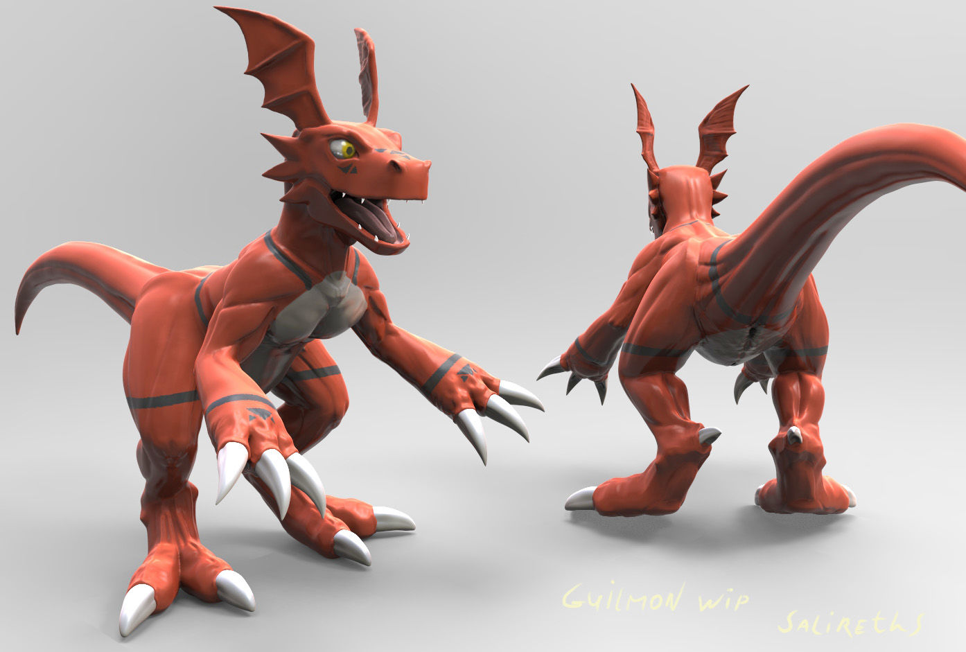 Guilmon Practices Karate